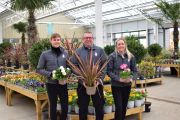 Jamie Maxwell, Paul Adams and Lisa Pallant at Tingley Garden Centre 